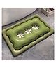 House of Quirk Cute Bath Mat, 3D Shaped Bath Mat for Bathroom | Diatom Mud Bathroom Mat Absorbent Bath Mat Non-Slip Bath Mat Shower Mat for Bathroom Tub (GREEN 3 SUNFLOWER)