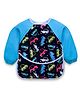 LuvLap Baby Long Sleeve Bib, Leak-Free, Washable, Lightweight, Wipeable, (6-24 Months), Baby Bib Shirt with Pocket, Blue