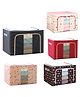 COZY VIBES Storage Box For Clothes with Steel Frame, 66L Storage Bags For Wardrobe Organizer Foldable Living Boxes - PACK OF 1 - COLOR MAY VARY