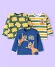 Babyhug Disney Single Jersey Knit Full Sleeves T-Shirts with Stripes & Chip N Dale Graphics Pack of 3 - Blue & Green