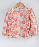 Hugsntugs Cotton Full Sleeves Floral Printed Top - Pink