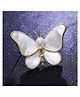 SYGA Mother-Of-Pearl Butterfly Brooches, Fashionable Clothing Accessories Pins for Women - White