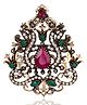 SYGA Brooch Pin Fashion Crystal Rhinestone Jewellery Pin Vintage Clothing Accessories Decoration Corsage Crown Style Brooches For Women- S256