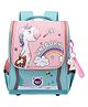 SYGA Children's Unicorn Print Schoolbag, Waterproof Oxford Cloth Backpack,  (Green Pink) Height 14.5 Inch
