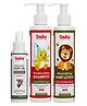 Babyorgano Natural Baby Hair Oil & Shampoo, Body Lotion Combo - 100ml & 200ml each