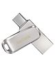 SanDisk Type-C Metal Pendrive 256GB for Mobile Ultra Dual Drive Luxe Card can be used in phone Perfect for recording & watching, Silver