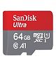 SanDisk microSDXC Memory Card for Smartphones 64GB 140MB/s R Ultra UHS-I  (Red Grey)