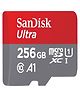 SanDisk microSD Memory Card for Smartphones 256GB 150MB/s R UHS-I ,Ultra (Red Grey)