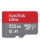SanDisk microSD Memory Card for Smartphones 512GB 150MB/s R Ultra UHS-I (Red Grey)