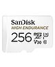SanDisk Video microSD Card 256GB V30, 4K UHD High Endurance with Adapter for Dash Cam & Home Monitoring Surveillance Systems - C10, U3, SDSQQNR-256G-GN6IA Black White