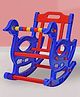 ITALICA Baby Rocker Plastic Chair for Kids/Glossy Finish Baby Plastic Chair/Rocker and Bouncer with Backrest | Suitable for Indoor & Outdoor (9612, Red-Blue, Set of 1 Chair)
