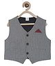 MINI KLUB Sleeveless Self Designed Waistcoat - Grey
