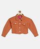 Tales & Stories Full Sleeves Solid Jacket - Orange