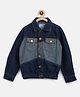 Tales & Stories Denim Full Sleeves Solid Jacket - Blue