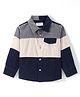 Babyhug Cotton Woven Full Sleeves   Solid Colour Courdroy Shirt - Blue & Grey