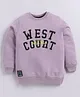 giniekids Full Sleeves West Court Text Printed Winter Tee - Lavender
