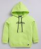 giniekids Cotton Full Sleeves Stay Original Forever Text Printed Hooded Winter Tee - Lime Green