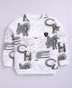 giniekids Full Sleeves Abstract Text Printed Winter Tee - Off White
