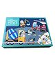 Urbane chic Magnetic 2 in 1  Traffic Theme Puzzle Box Magnetic Puzzles Toys with Drawing Board for Kids  Multi-Functional Painting Book & Magnetic Puzzles-  Traffic-Multicolor
