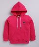 giniekids Cotton Full Sleeves Hooded Sweatshirt With Patch - Pink