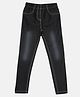 3PIN Cotton Elastane Solid Jeggings - Black