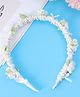 Pine Kids Hair Bands Floral Applique Free Size - Beige