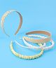 Pine Kids Free Size Hair Bands Pearl & Floral Print Pack of 5 - Multicolor