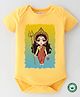 BLUSHES Durga Puja Theme 100% Cotton Half Sleeves Durga Maa Printed Onesie - Yellow