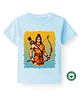 BLUSHES Dussehra Theme 100% Cotton Half Sleeves Lord Rama Printed Tee - Powder Blue