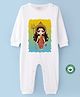 BLUSHES Durga Puja Theme 100% Cotton Full Sleeves Durga Maa Printed Romper - White