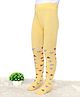 Cute Walk by Babyhug Cotton Elastane Anti Bacterial Footed Tights Watermelon Design - Mustard