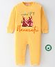 BLUSHES Navaratri Theme 100% Cotton Full Sleeves Happy Navaratri Text Printed Romper - Yellow