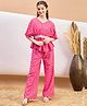 Stylo Bug Half Sleeves Checked Kurta & Palazzo Set - Pink