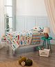 Playful Plunge Kids Bedding Set - Transportation Print Includes Bedsheet, Pillow Cover & Reversible Quilted Blanket