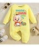 KNITROOT Mundan Theme Cotton Full Sleeves Rocking The Ganju Look Text Printed Romper - Yellow