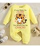 KNITROOT Chachu Theme Cotton Full Sleeves If You Think IM Cute You Should See My Chachu Text Printed Romper - Yellow