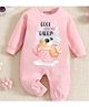 KNITROOT Dad Theme Cotton Full Sleeves Cool Like My Daddy Text Printed Romper - Pink