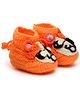 MayRa Knits Hand Knitted Animal Crochet Booties - Orange