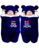 Swissberry  Baby wearable blankets new born combo pack of wearable swaddle wrapper pack of 2 -Navy Mom & Dad