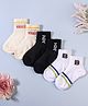 KIDLINGSS Pack Of 3 Abstract Printed Anti Bacteria Cotton Socks - Multi Colour