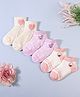 KIDLINGSS Pack Of 3 Heart Patch & Cartoon Printed Anti Bacterial Cotton Socks - Multi Colour