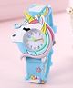 Ziory Unicorn Shaped Silicone Strap Cartoon Watch - Blue