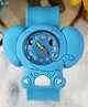 Ziory Elephant Shaped Plastic Strap Cartoon Quartz Watch - Blue