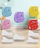 Sparkle Joy Washable & Reusable Cloth Diapers Combo Pack of 5 Freesize With 5 organic cotton White inserts (Multicolour)