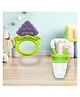 Joy Buzz Fruit Teether & Star Nibbler Combo | BPA-Free Silicone Teething Toys | Soft & Safe Baby Gum Massagers- Pack of 2 (Blue & Green)