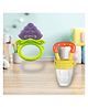 Joy Buzz Fruit Teether & Star Nibbler Combo | BPA-Free Silicone Teething Toys | Soft & Safe Baby Gum Massagers- Pack of 2 (Blue & Yellow)