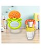 Joy Buzz Fruit Teether & Star Nibbler Combo | BPA-Free Silicone Teething Toys | Soft & Safe Baby Gum Massagers- Pack of 2 (Yellow)