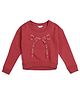 US Polo Assn Cotton Knit Full Sleeves Sweatshirt With Bow Applique - Maroon