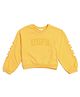 US Polo Assn Cotton Knit Full Sleeves Sweatshirt With Text Embroidery & Heart Cutout Design - Mustard