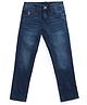 US Polo Assn Cotton Knit Full Length Washed Jeans - Navy Blue